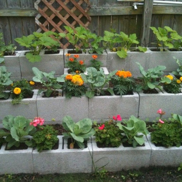 Stylish Garden Design Ideas With Cinder Block To Try 10