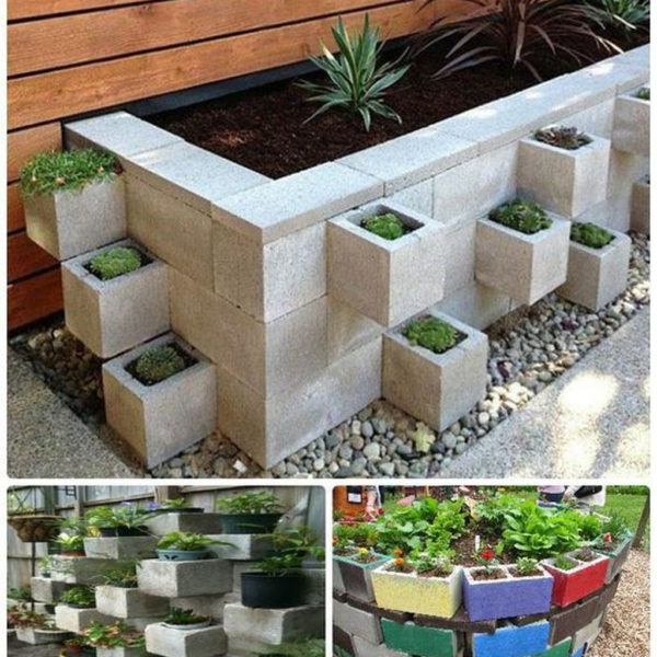 Stylish Garden Design Ideas With Cinder Block To Try 24