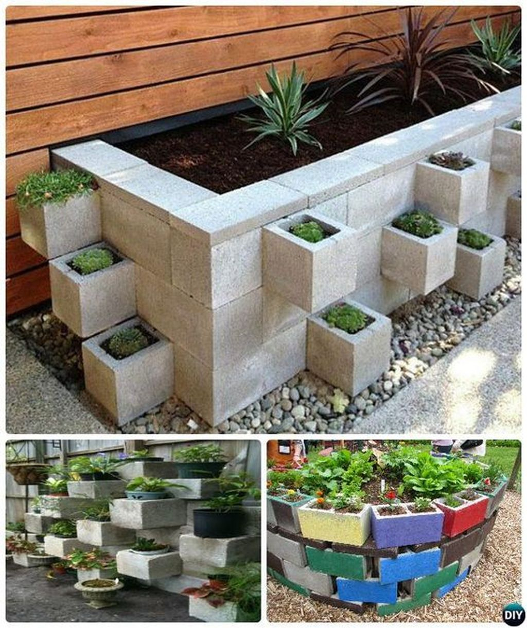 Stylish Garden Design Ideas With Cinder Block To Try 24