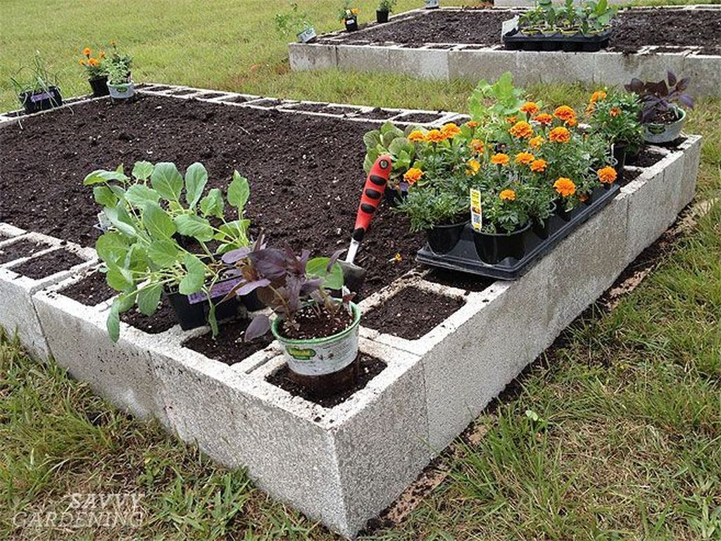 Stylish Garden Design Ideas With Cinder Block To Try 26