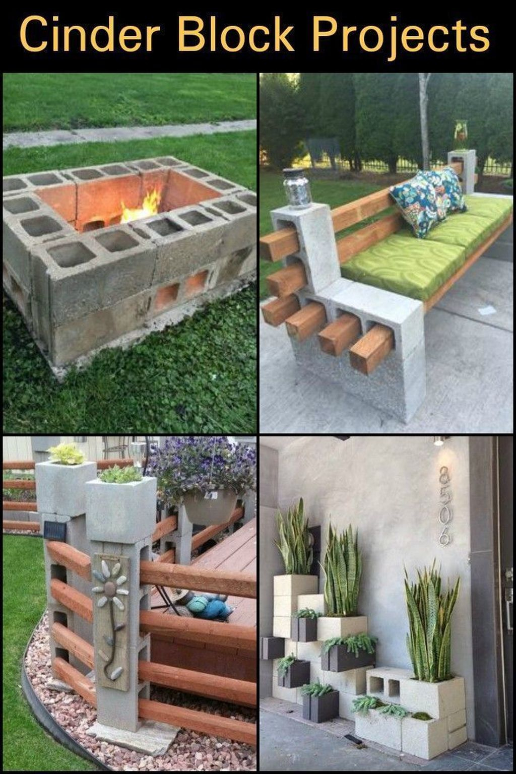 Stylish Garden Design Ideas With Cinder Block To Try 32