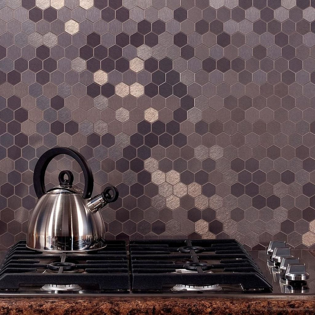 Superb Glitter Kitchen Tiles Design Ideas To Try Nowaday 23