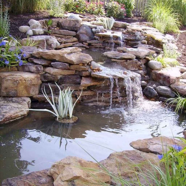 Creative Backyard Ponds Ideas With Waterfalls To Try 01