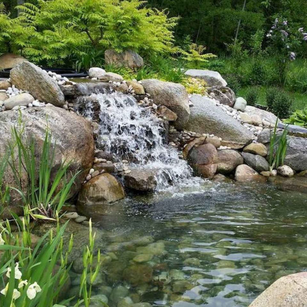 Creative Backyard Ponds Ideas With Waterfalls To Try 08
