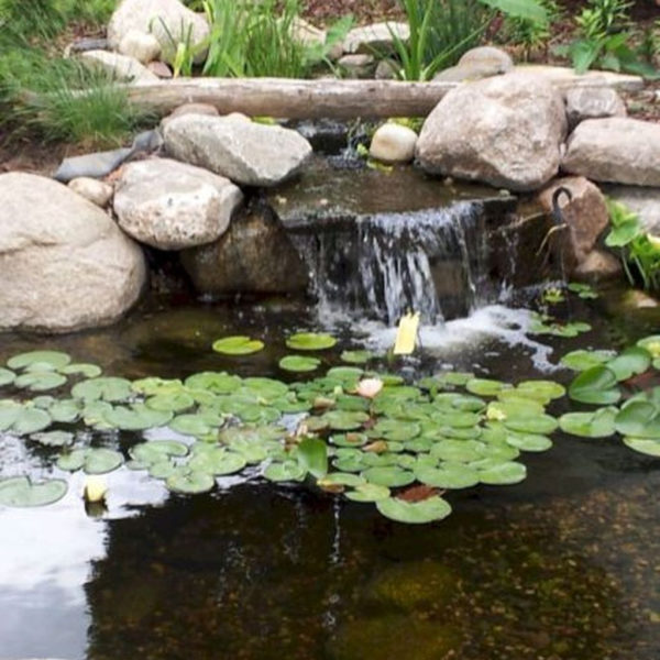Creative Backyard Ponds Ideas With Waterfalls To Try 11