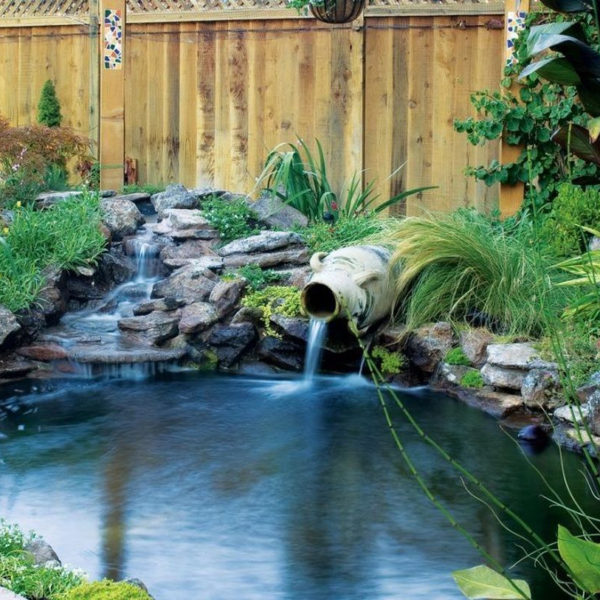 Creative Backyard Ponds Ideas With Waterfalls To Try 14