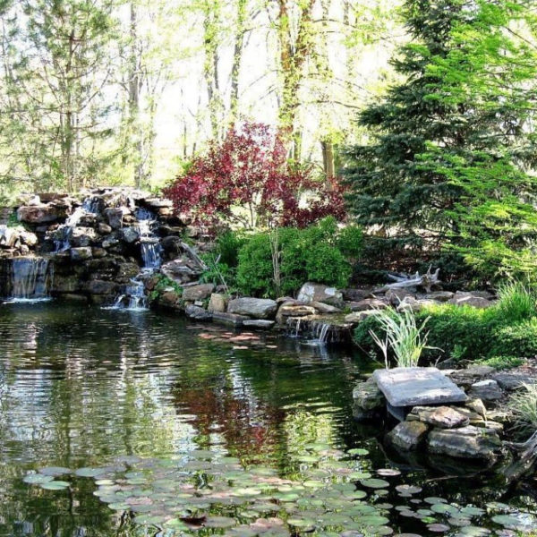 Creative Backyard Ponds Ideas With Waterfalls To Try 27