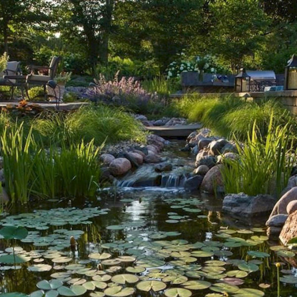 Creative Backyard Ponds Ideas With Waterfalls To Try 33