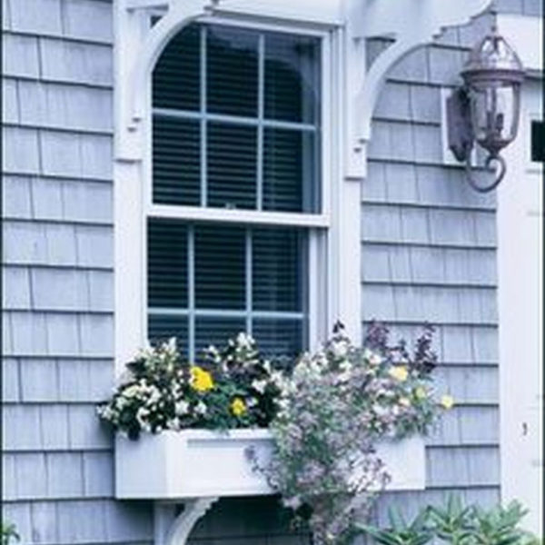Fabulous Exterior Decoration Ideas With Flower In Window 34