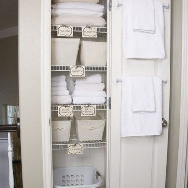 Smart Linen Closet Organization Makeover Ideas To Try This Year 23