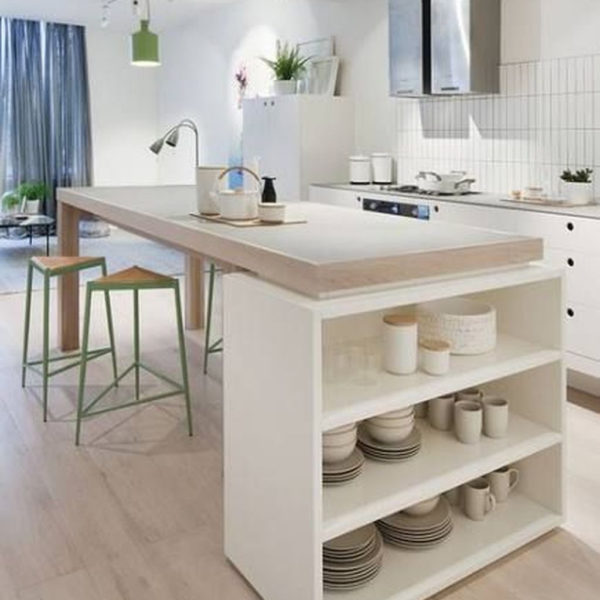 Amazing Scandinavian Kitchen Design Ideas With Island And Cabinets To Try08