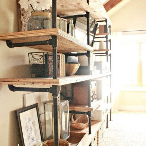 Rustic Diy Industrial Pipe Shelves Design Ideas For You 01