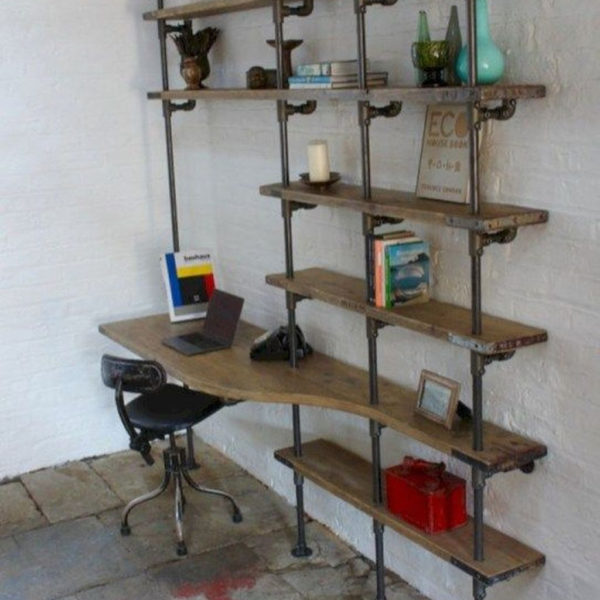 Rustic Diy Industrial Pipe Shelves Design Ideas For You 13