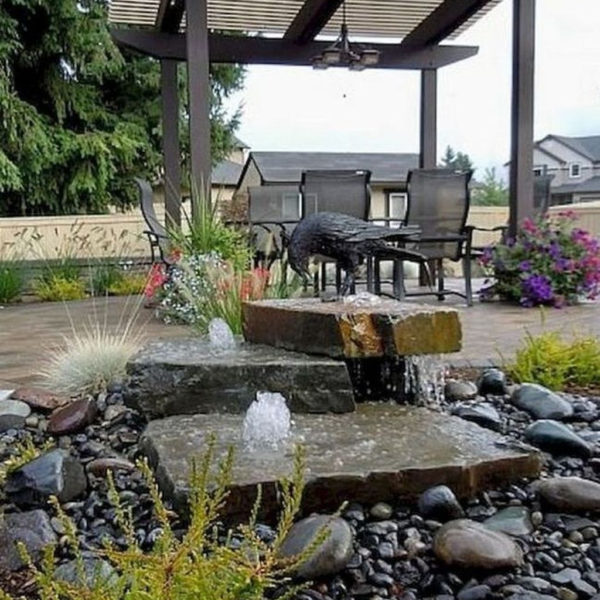 Affordable Small Front Garden Design Ideas With Fountain To Try 22