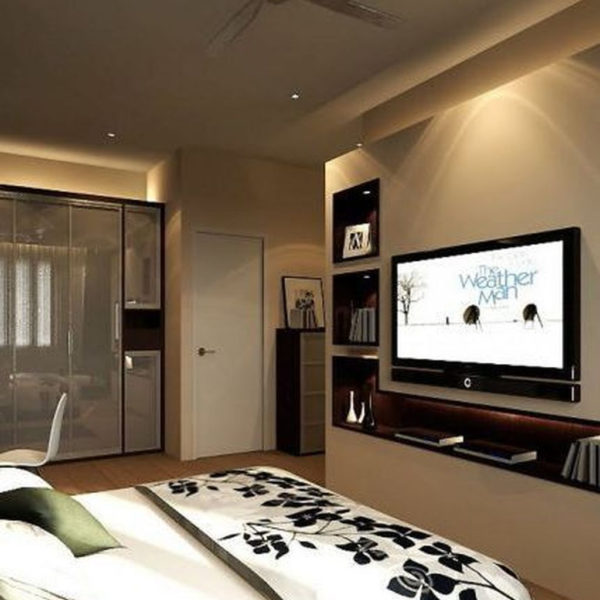 Enjoying Bedroom Design Ideas With Wall Tv To Try 09