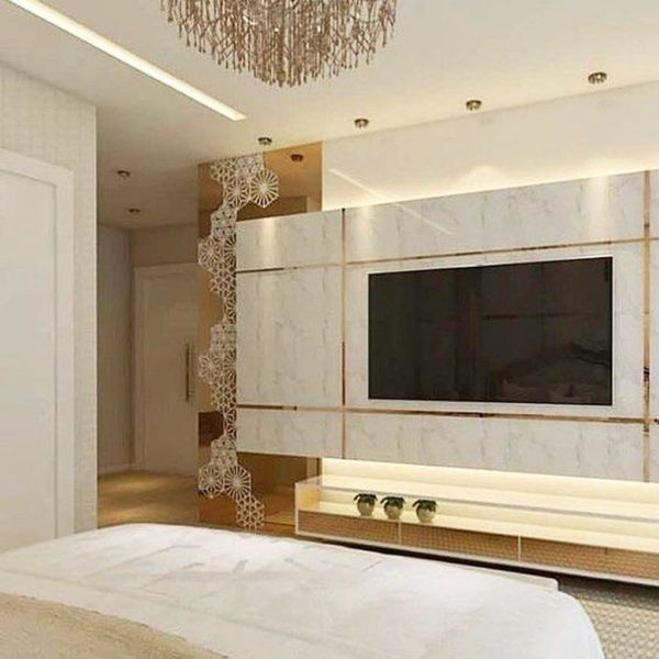 Enjoying Bedroom Design Ideas With Wall Tv To Try 19