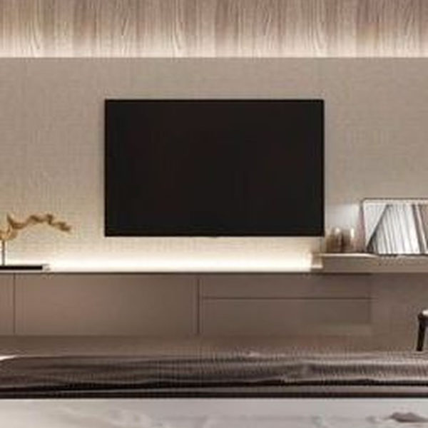 Enjoying Bedroom Design Ideas With Wall Tv To Try 32