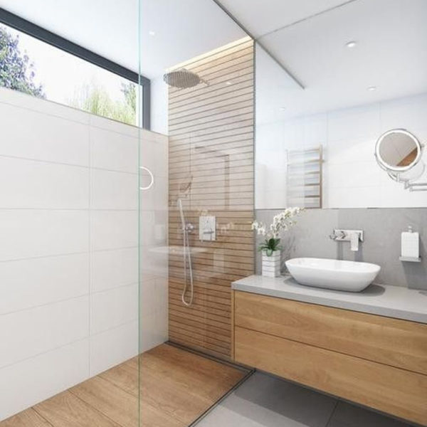 Marvelous Wooden Shower Floor Tiles Designs Ideas For Bathroom Remodel 05