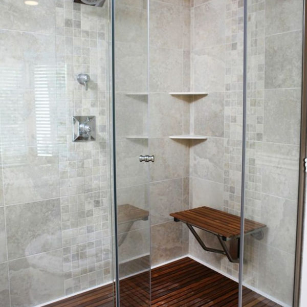 Marvelous Wooden Shower Floor Tiles Designs Ideas For Bathroom Remodel 08