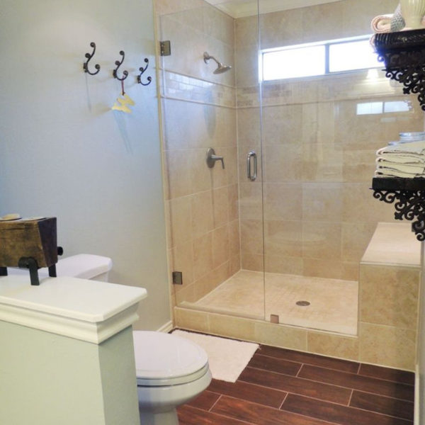 Marvelous Wooden Shower Floor Tiles Designs Ideas For Bathroom Remodel 16