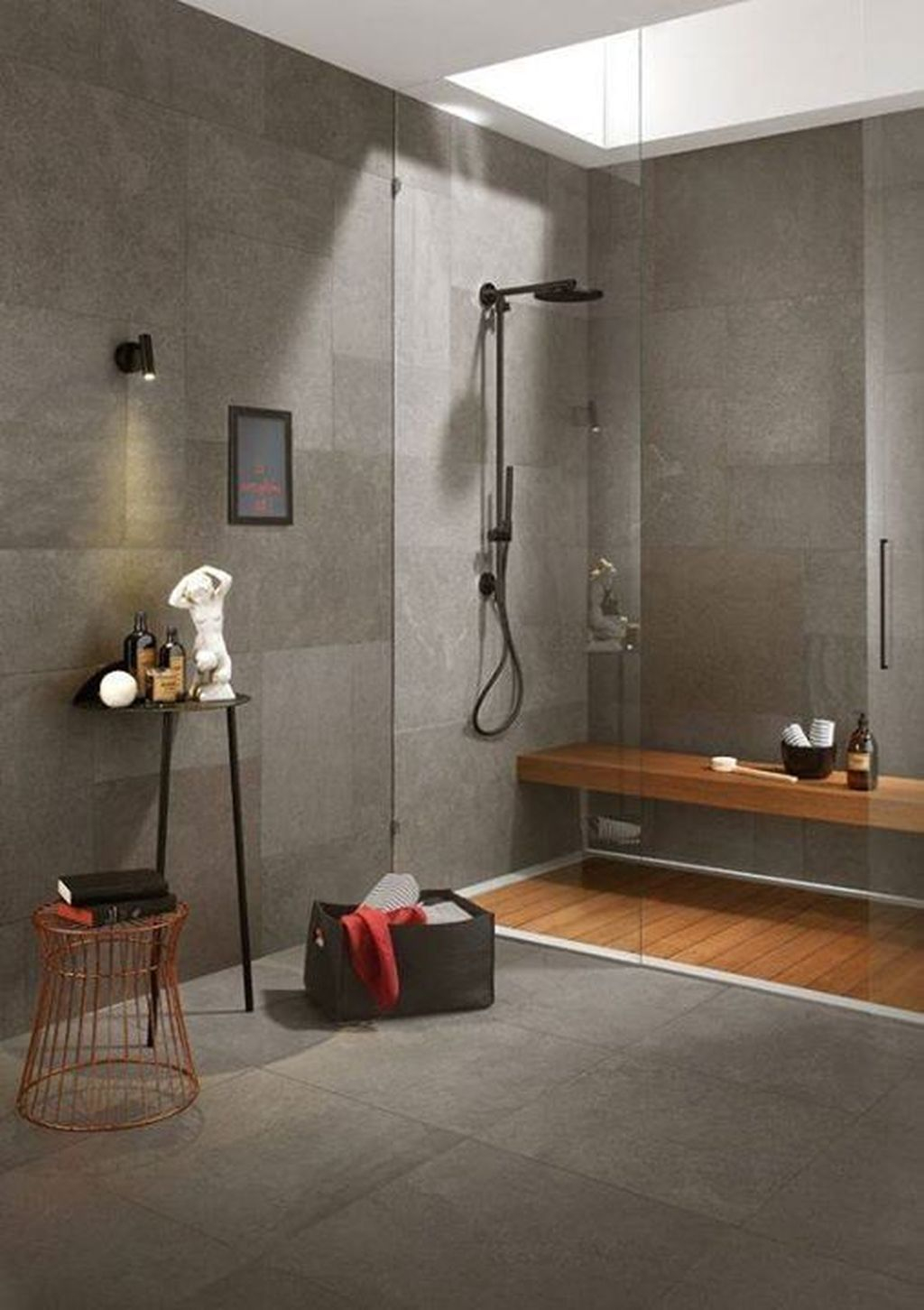 Marvelous Wooden Shower Floor Tiles Designs Ideas For Bathroom Remodel 26