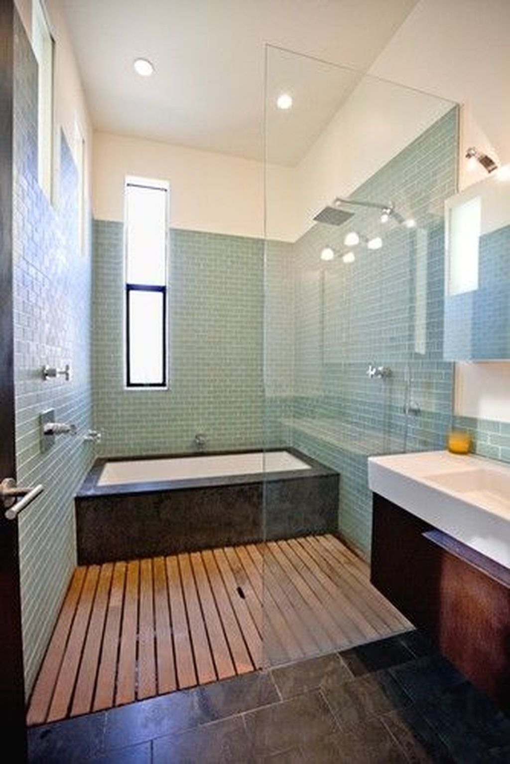 Marvelous Wooden Shower Floor Tiles Designs Ideas For Bathroom Remodel 28