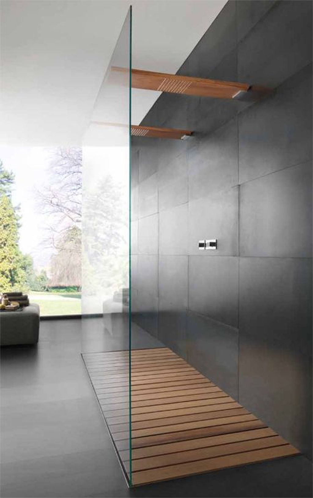 Marvelous Wooden Shower Floor Tiles Designs Ideas For Bathroom Remodel 34