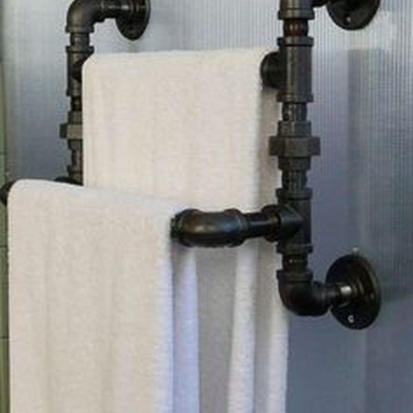 Amazing Bathroom Shelf Ideas With Industrial Farmhouse Towel Bar Tips For Buying It 17