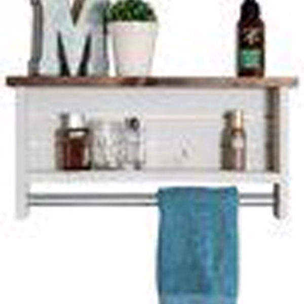 35 Amazing Bathroom Shelf Ideas With Industrial Farmhouse Towel Bar ...