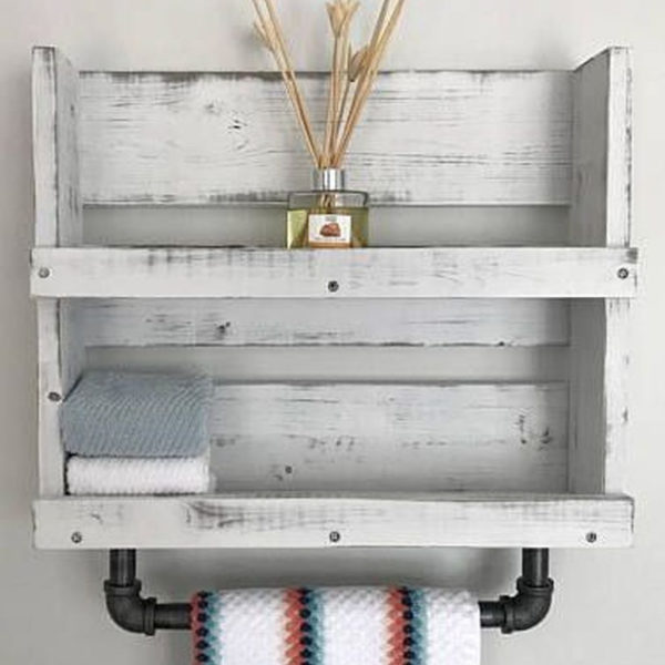 Amazing Bathroom Shelf Ideas With Industrial Farmhouse Towel Bar Tips For Buying It 24
