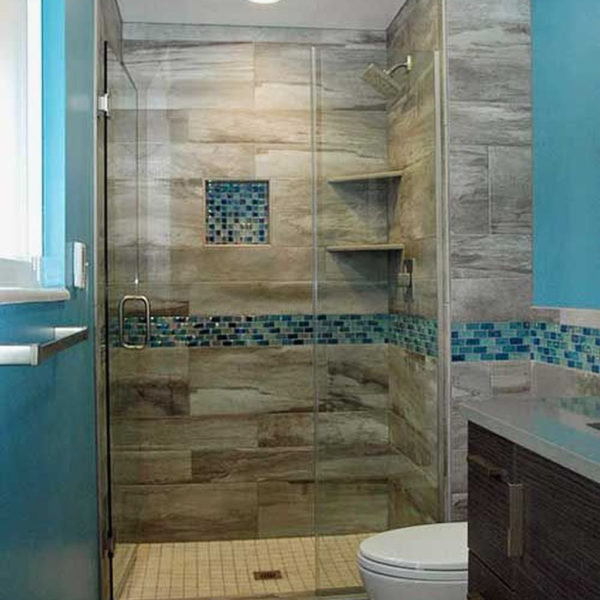Chic Blue Shower Tile Design Ideas For Your Bathroom 06
