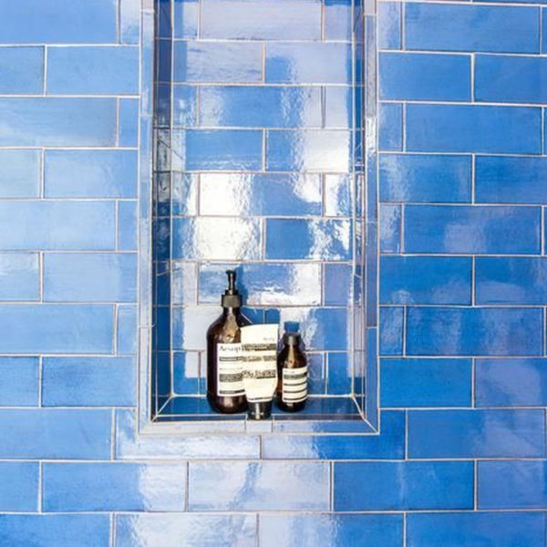 Chic Blue Shower Tile Design Ideas For Your Bathroom 14