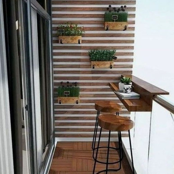 Enchanting Balcony Decoration Ideas For Apartment For A Cleaner Look 05