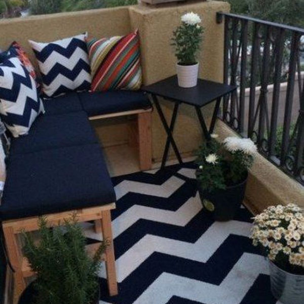 Enchanting Balcony Decoration Ideas For Apartment For A Cleaner Look 19