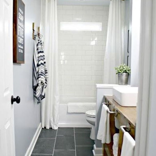 Fantastic Black Floor Tiles Design Ideas For Modern Bathroom 06