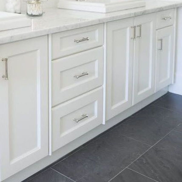 Fantastic Black Floor Tiles Design Ideas For Modern Bathroom 15