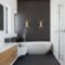 Fantastic Black Floor Tiles Design Ideas For Modern Bathroom 21