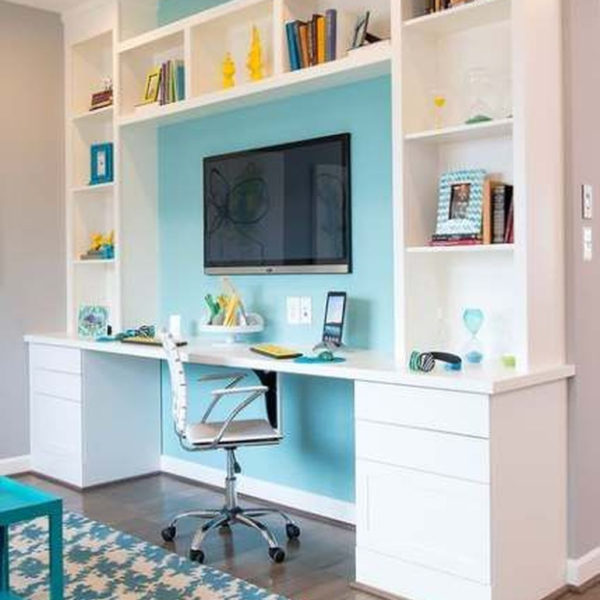 Popular Home Office Cabinet Design Ideas For Easy Organization Storage 08