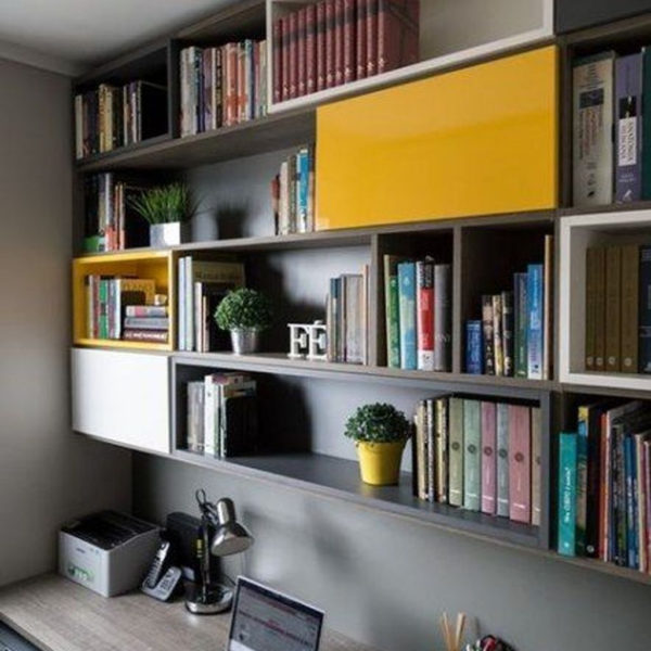 Popular Home Office Cabinet Design Ideas For Easy Organization Storage 18