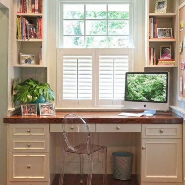 Popular Home Office Cabinet Design Ideas For Easy Organization Storage 23