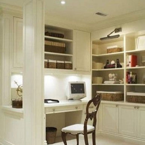 Popular Home Office Cabinet Design Ideas For Easy Organization Storage 24