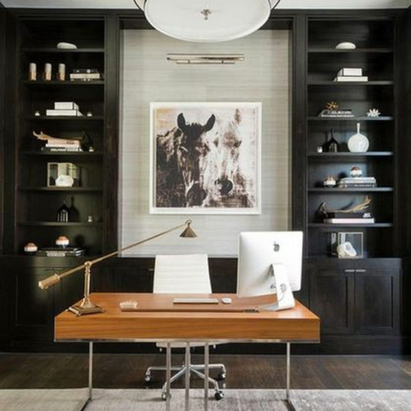 Popular Home Office Cabinet Design Ideas For Easy Organization Storage 25