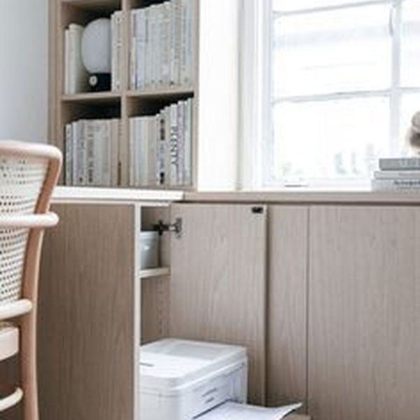 Popular Home Office Cabinet Design Ideas For Easy Organization Storage 27