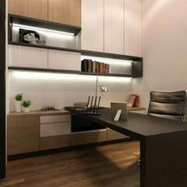 Popular Home Office Cabinet Design Ideas For Easy Organization Storage 37