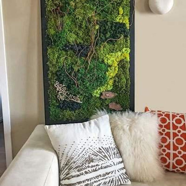 Delicate Natural Moss Wall Art Decorations Ideas To Try Right Now 09