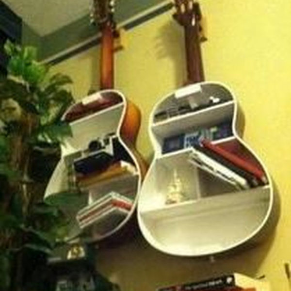 Dreamy Racks Design Ideas From Recycle Old Guitars To Try Asap 05