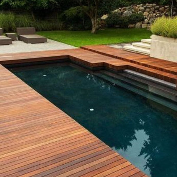 Elegant Black Swimming Pool Design Ideas That All Men Must Know 12