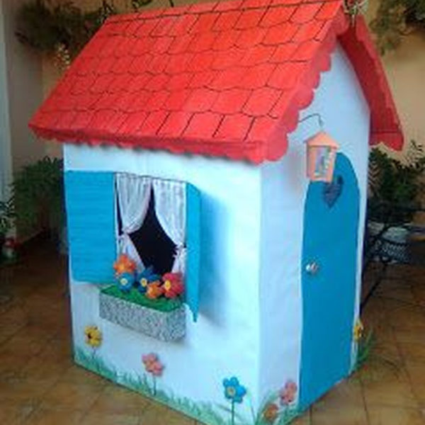 Enchanting Cardboard Playhouse Design Ideas For Kids That You Will Love It 03