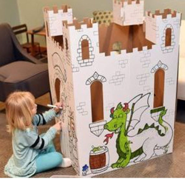 Enchanting Cardboard Playhouse Design Ideas For Kids That You Will Love It 12