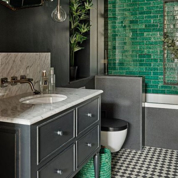 Modern Bathroom Design Ideas With Exposed Brick Tiles 01